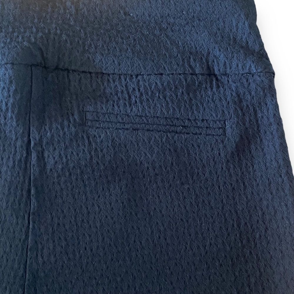 Hilary Radley Black Textured Slim Leg High Rise Stretch Ponte Pants Size 6 - Picture 9 of 11